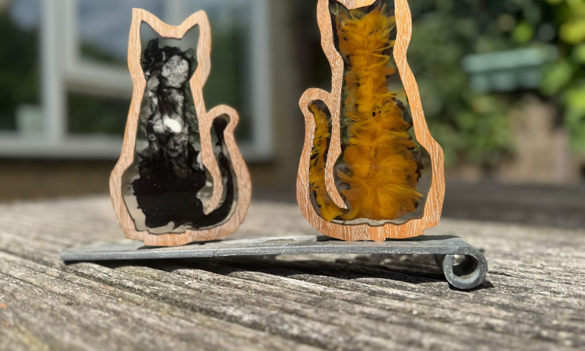 Epoxy katten details oranje kat